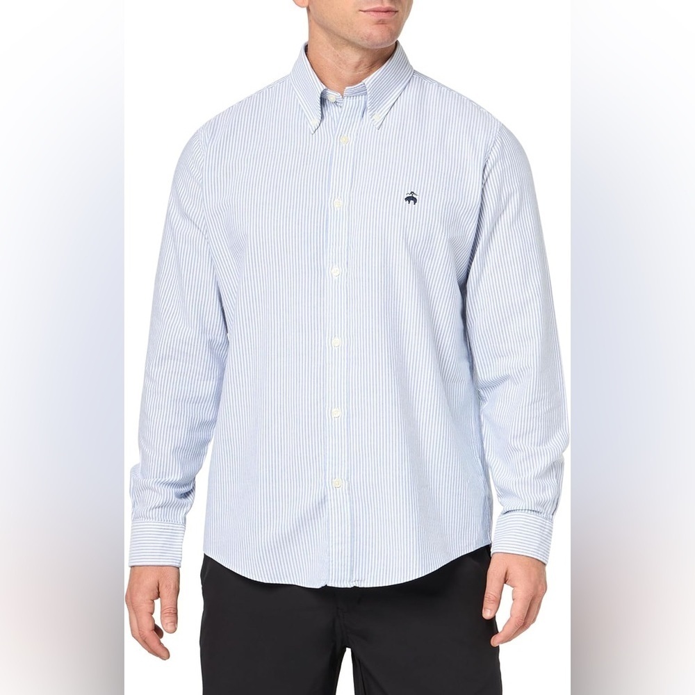 (2) Brooks Brothers Men’s Supima Cotton Oxford Striped Shirts XL